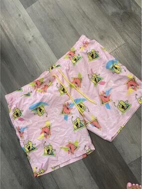 Men's 7" Spongebob Triangle Swim Shorts - Pink - XXL